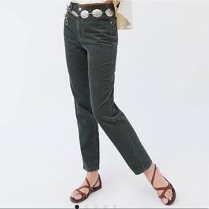 BDG Olive Color Corduroy High-Rise Mom Pant